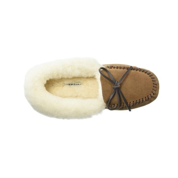 Fireside‎ by Dearfoams Fold-over Moccasin Slippers Chestnut size 10 - Picture 10 of 11